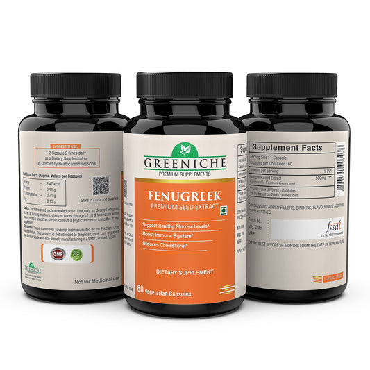 Greeniche Fenugreek for Healthy Blood Sugar Level - 60 Capsules