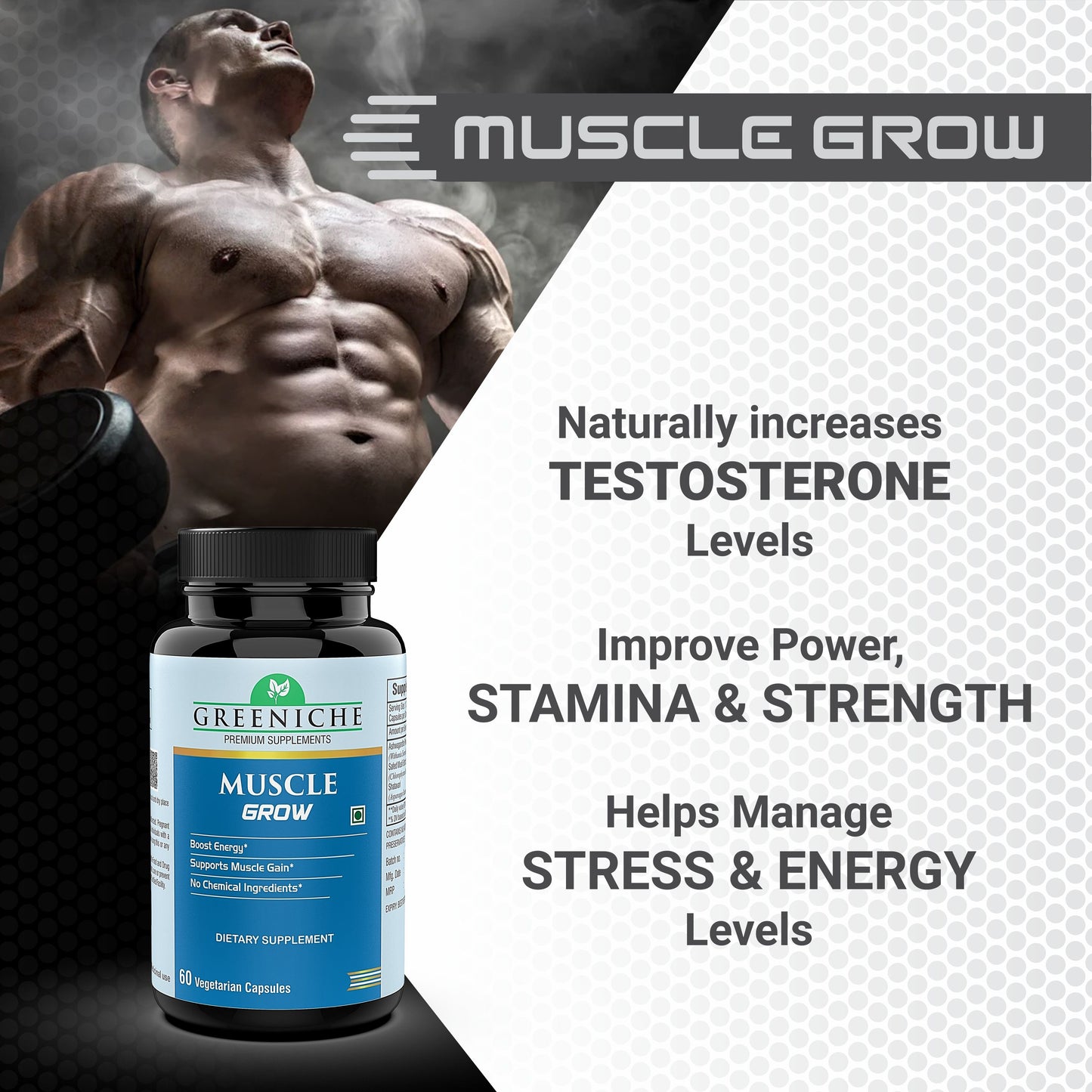 Greeniche Muscle Grow + Mass Gainer Combo – Ultimate Pack for Strength & Recovery