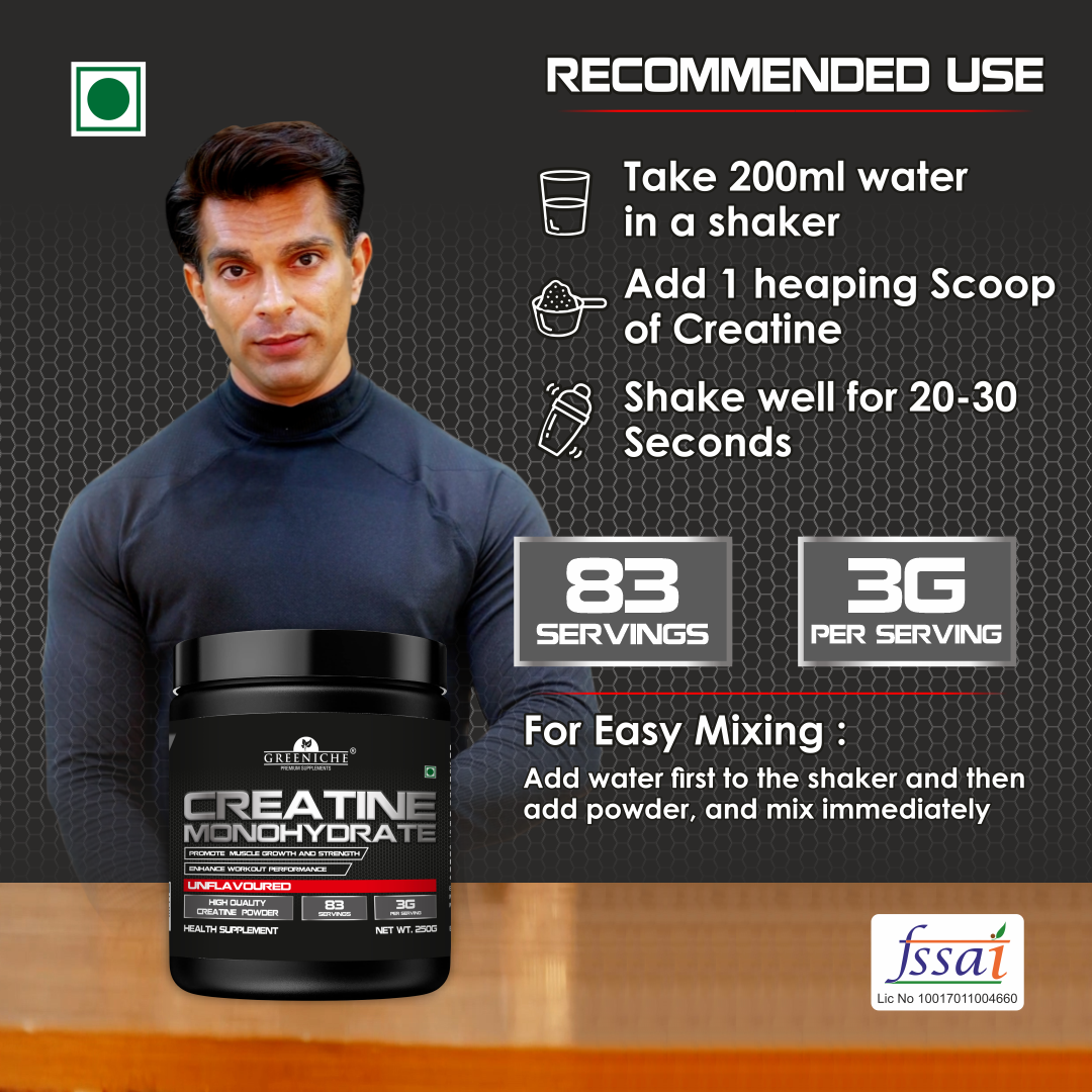 Greeniche Premium Micronized Creatine Monohydrate