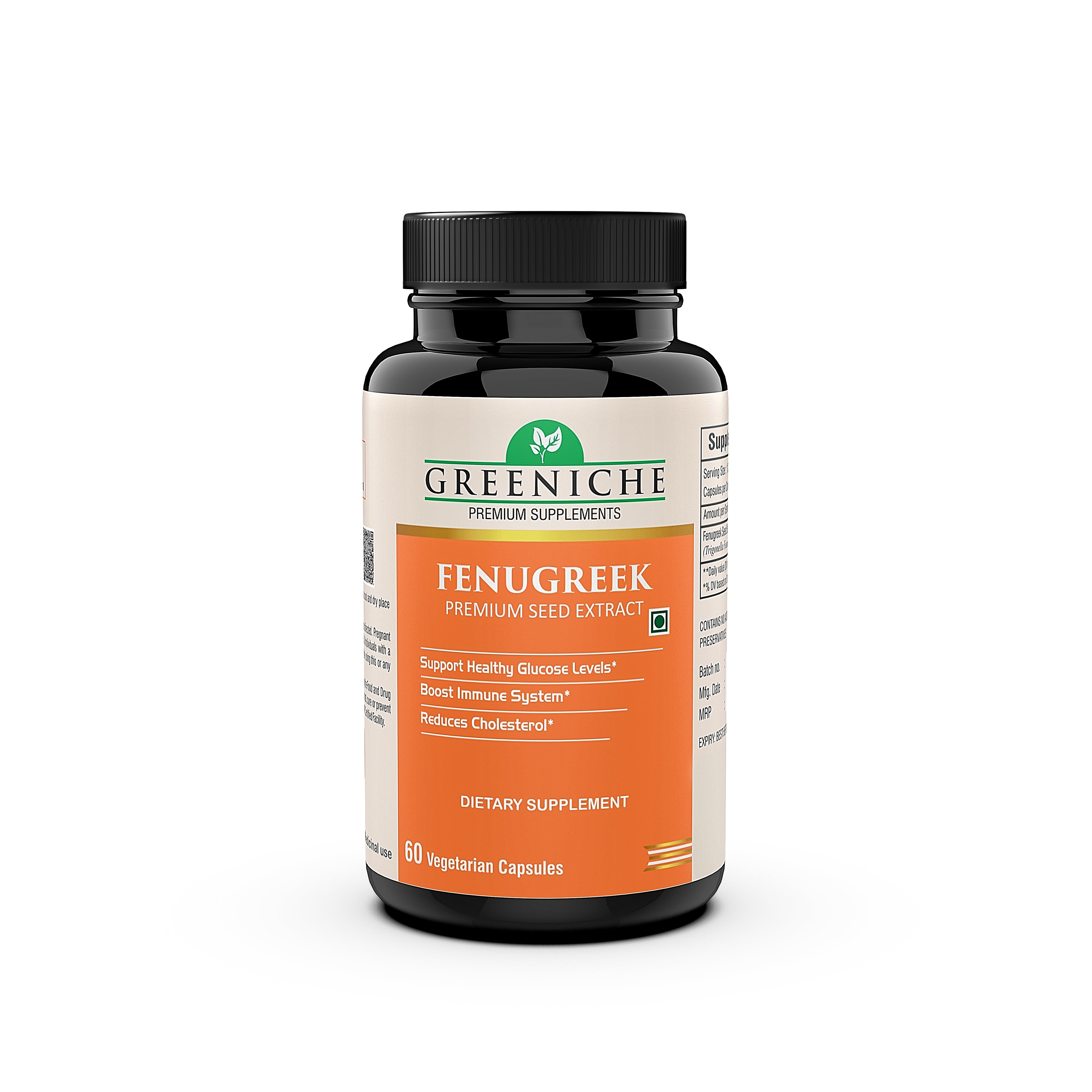 Greeniche Fenugreek for Healthy Blood Sugar Level - 60 Capsules