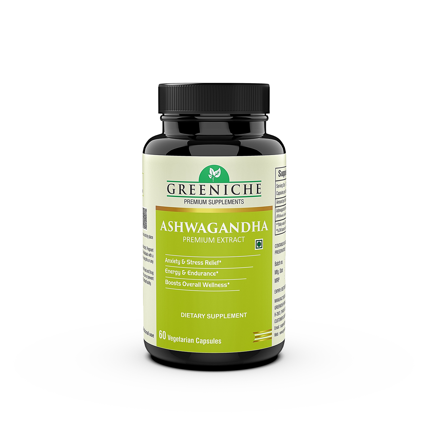 Greeniche Ashwagandha For Anxiety & Stress | Energy, Endurance And General Health