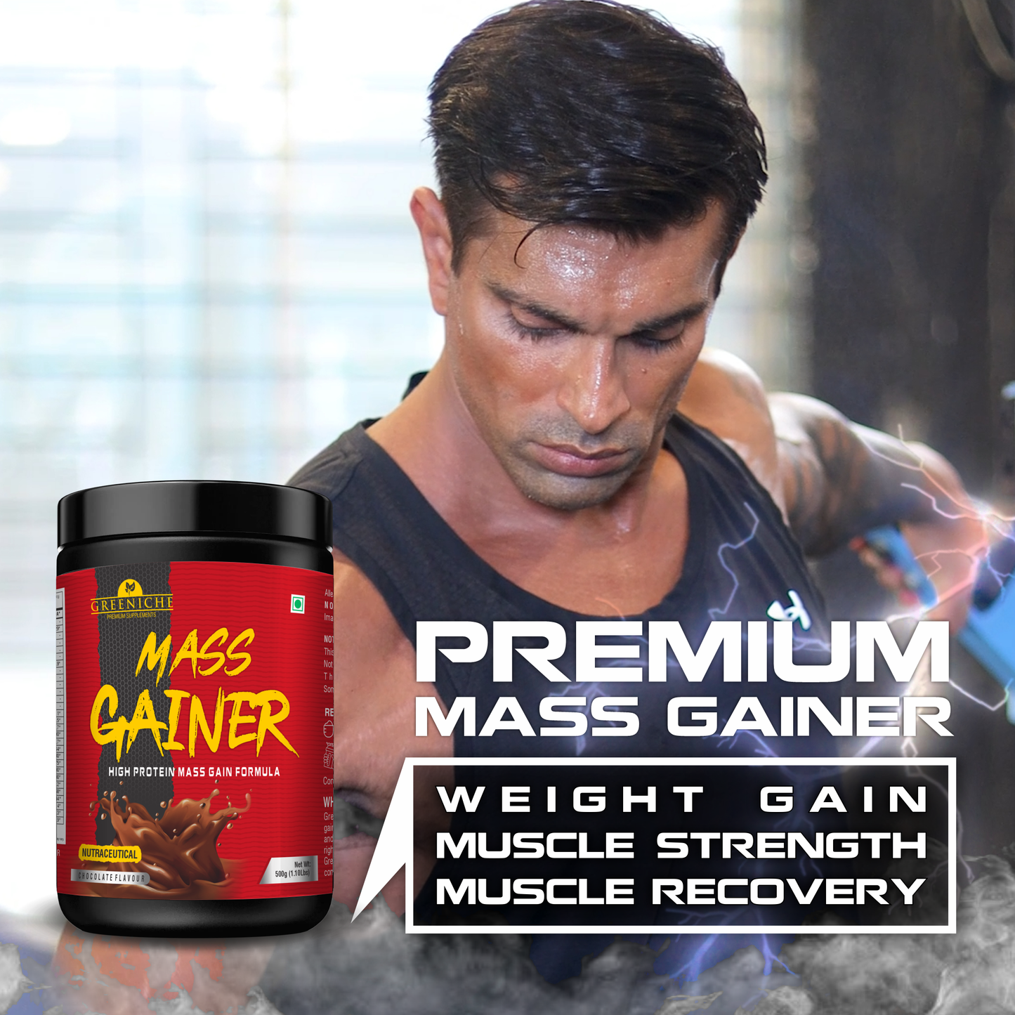 Greeniche Muscle Grow + Mass Gainer Combo – Ultimate Pack for Strength & Recovery