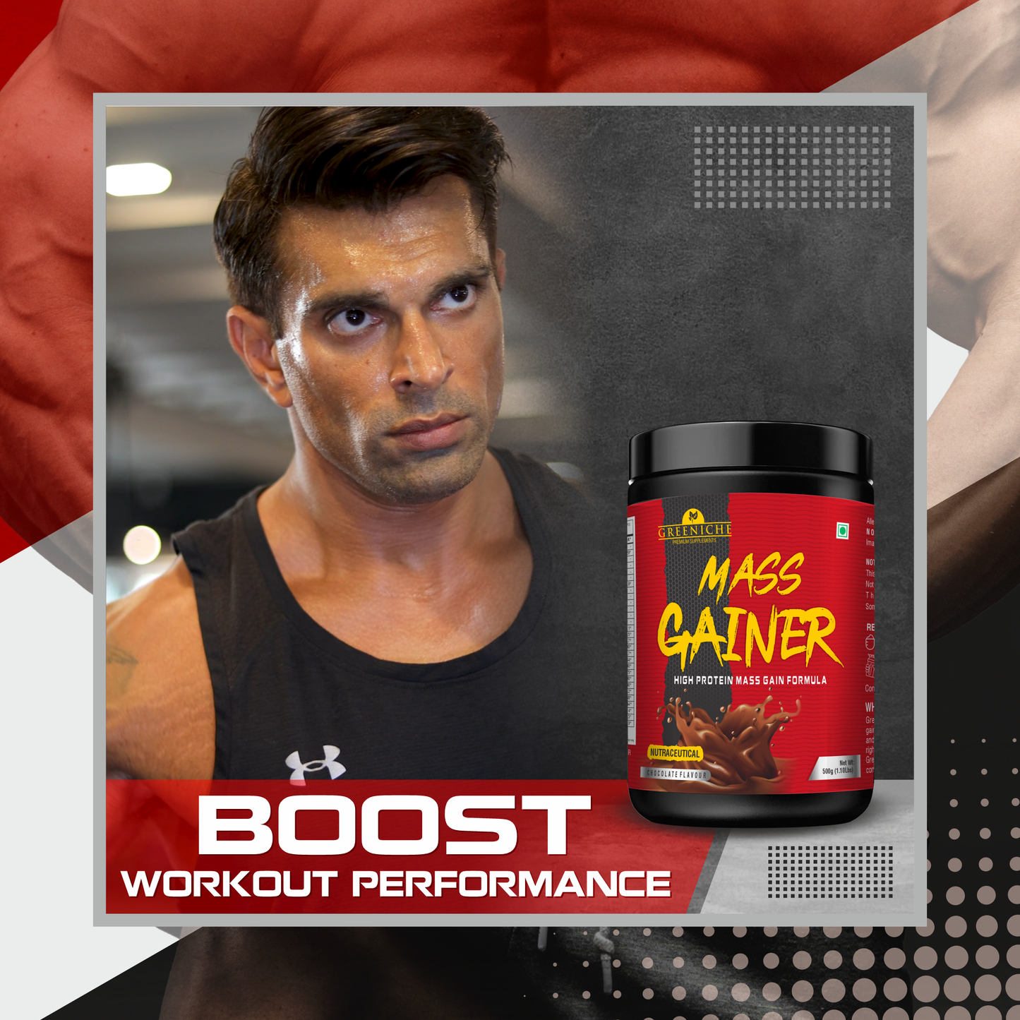 Greeniche Muscle Grow + Mass Gainer Combo – Ultimate Pack for Strength & Recovery