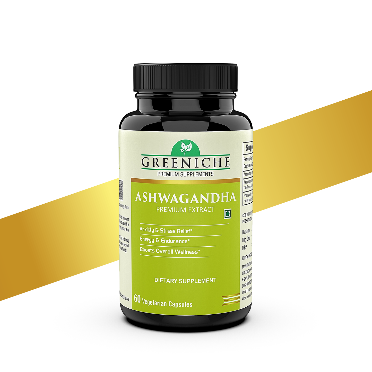 Greeniche Ashwagandha For Anxiety & Stress | Energy, Endurance And General Health