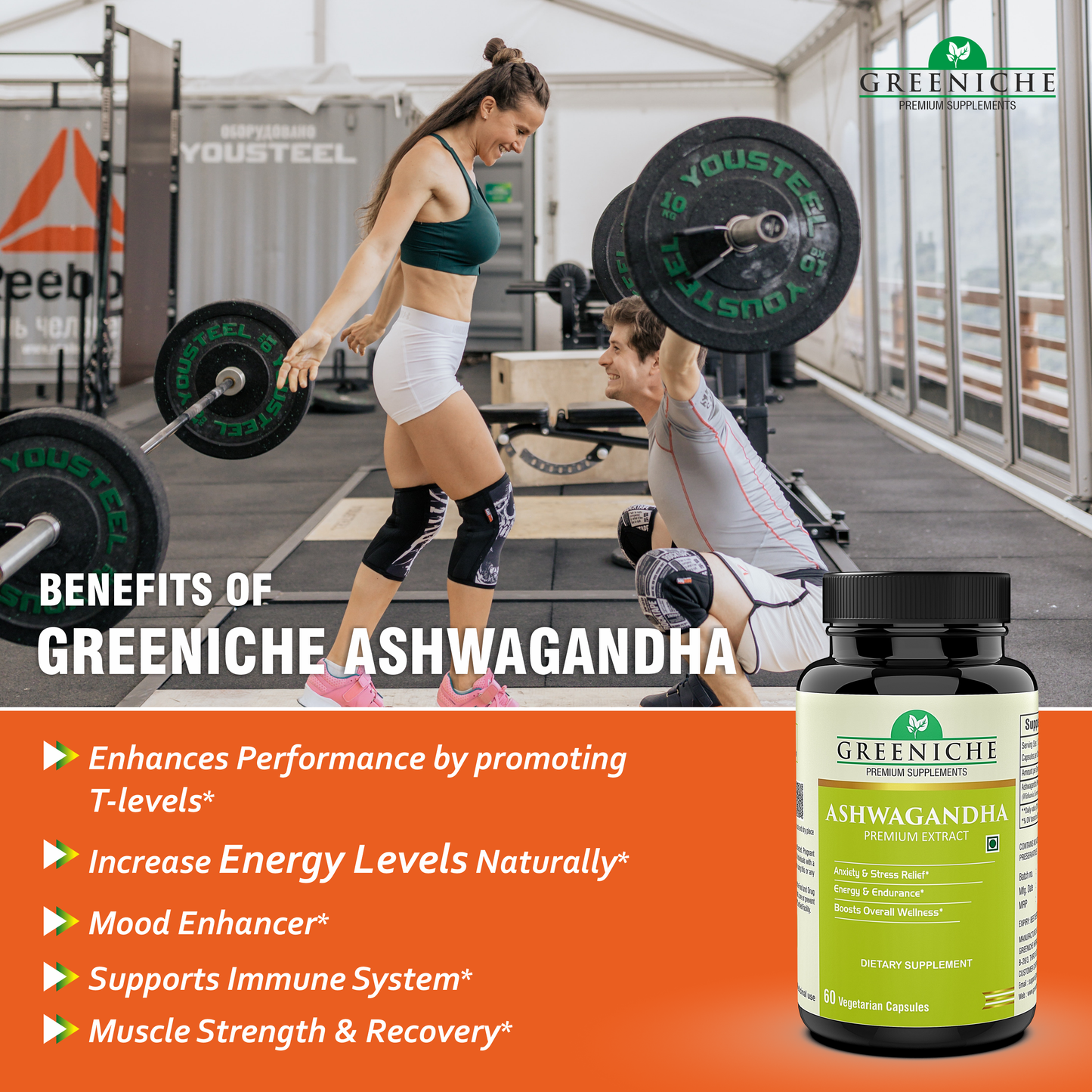 Greeniche Ashwagandha For Anxiety & Stress | Energy, Endurance And General Health