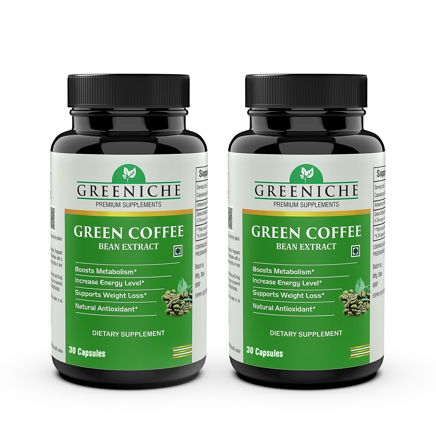 Greeniche Green Coffee Bean Extract 800mg For Weight Loss - 90 Capsules