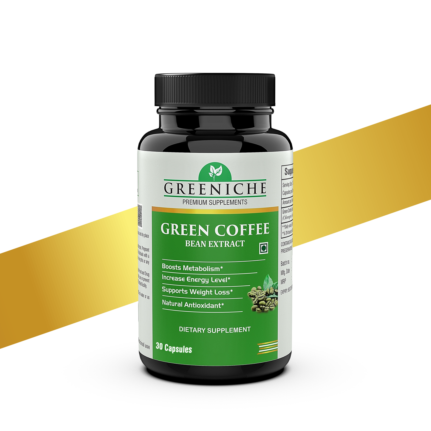 Greeniche Green Coffee Bean Extract 800mg For Weight Loss - 90 Capsules