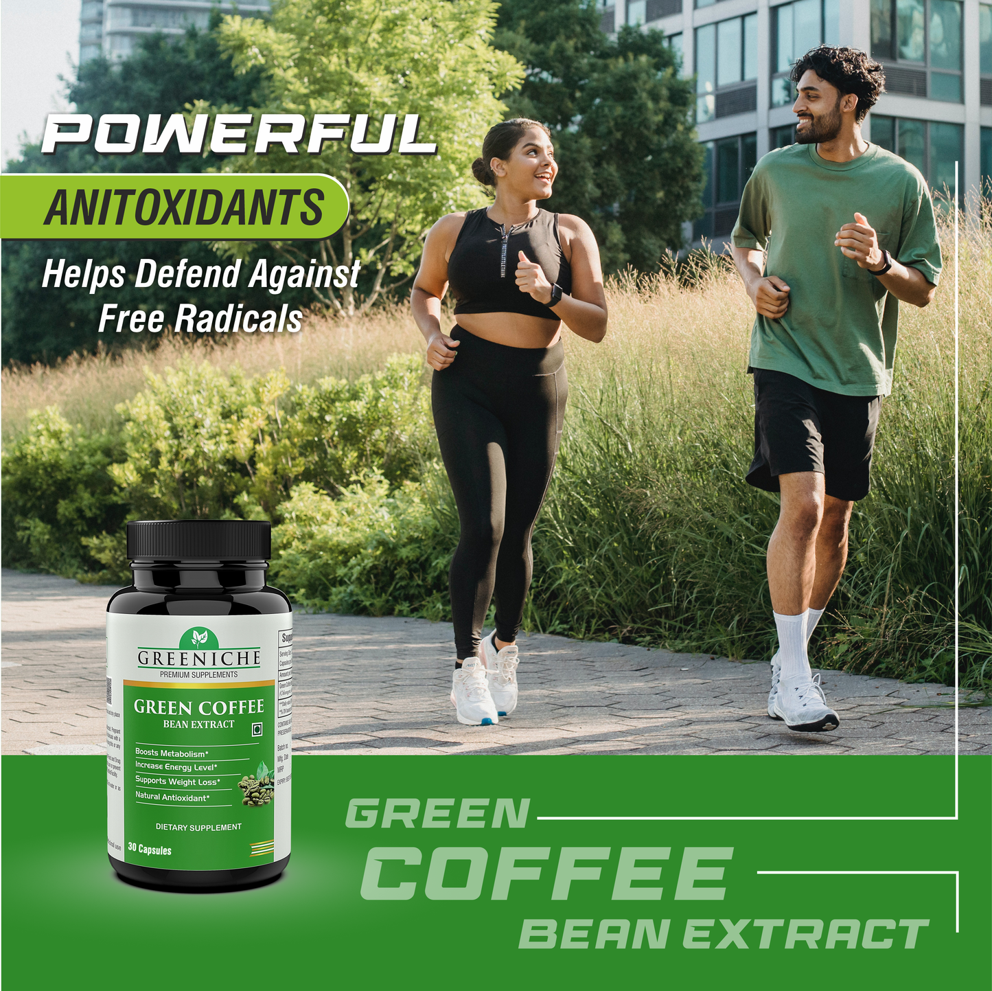 Greeniche Green Coffee Bean Extract 800mg For Weight Loss - 90 Capsules