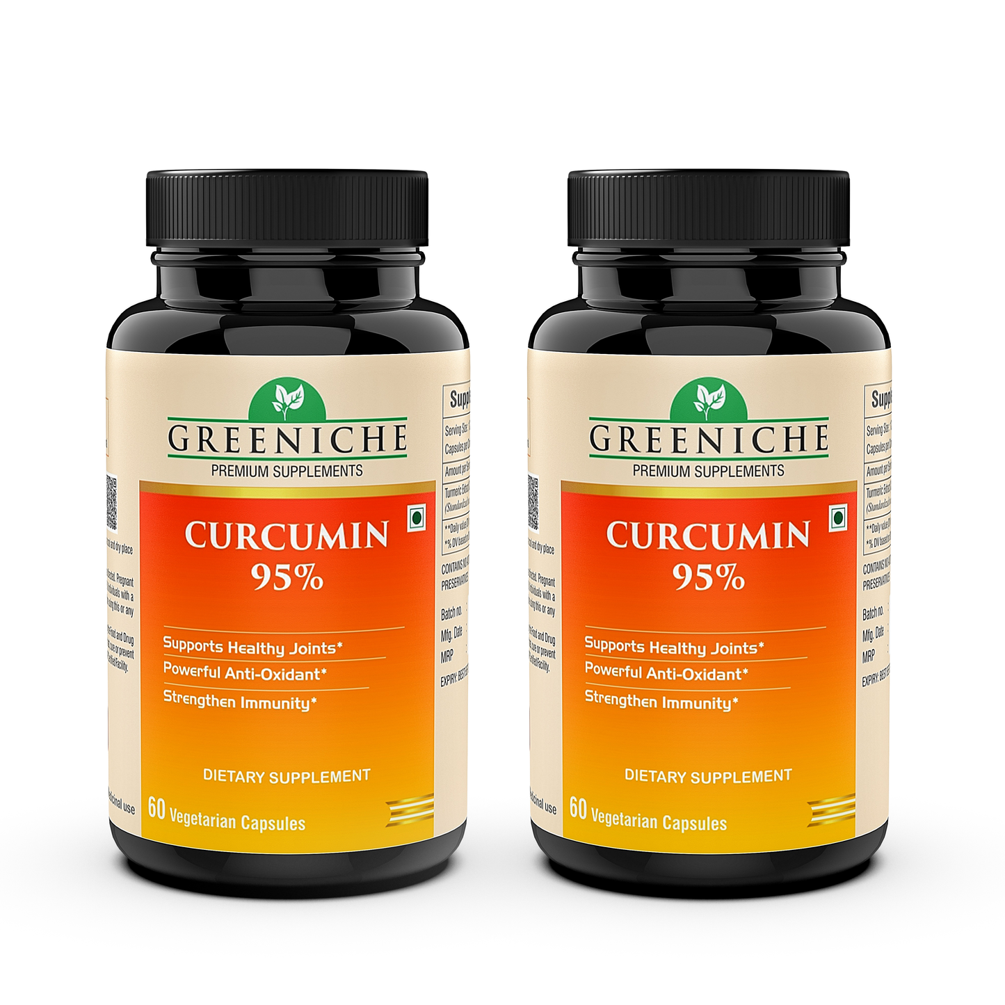 Greeniche Curcumin 95% Curcuminoids | Immune & Joint Support