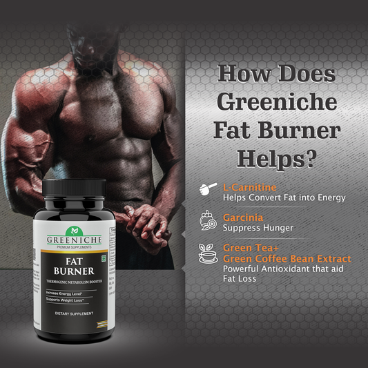 Greeniche Thermogenic Fat Burner With L-Carnitine, Garcinia, Green Tea & More Ingredients