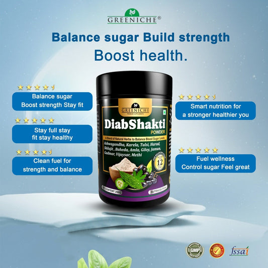 Greeniche DiabShakti Powder – Ayurvedic Support for Everyday Blood Sugar Balance