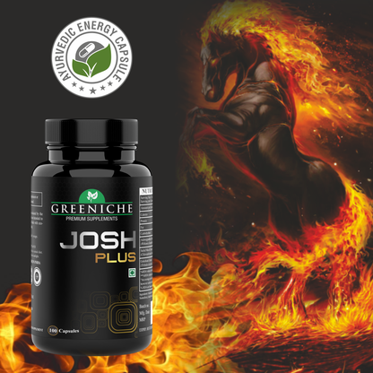 Greeniche 100% Ayurvedic Josh Plus for Men - Energy & Stamina - 100 Capsules