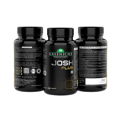 Greeniche 100% Ayurvedic Josh Plus for Men - Energy & Stamina - 100 Capsules