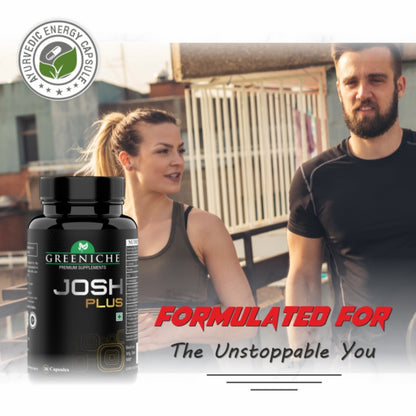 Greeniche 100% Ayurvedic Josh Plus for Men - Energy & Stamina - 100 Capsules