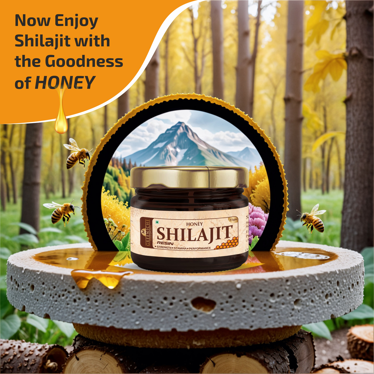 Greeniche Himalayan Honey Shilajit Resin 15g