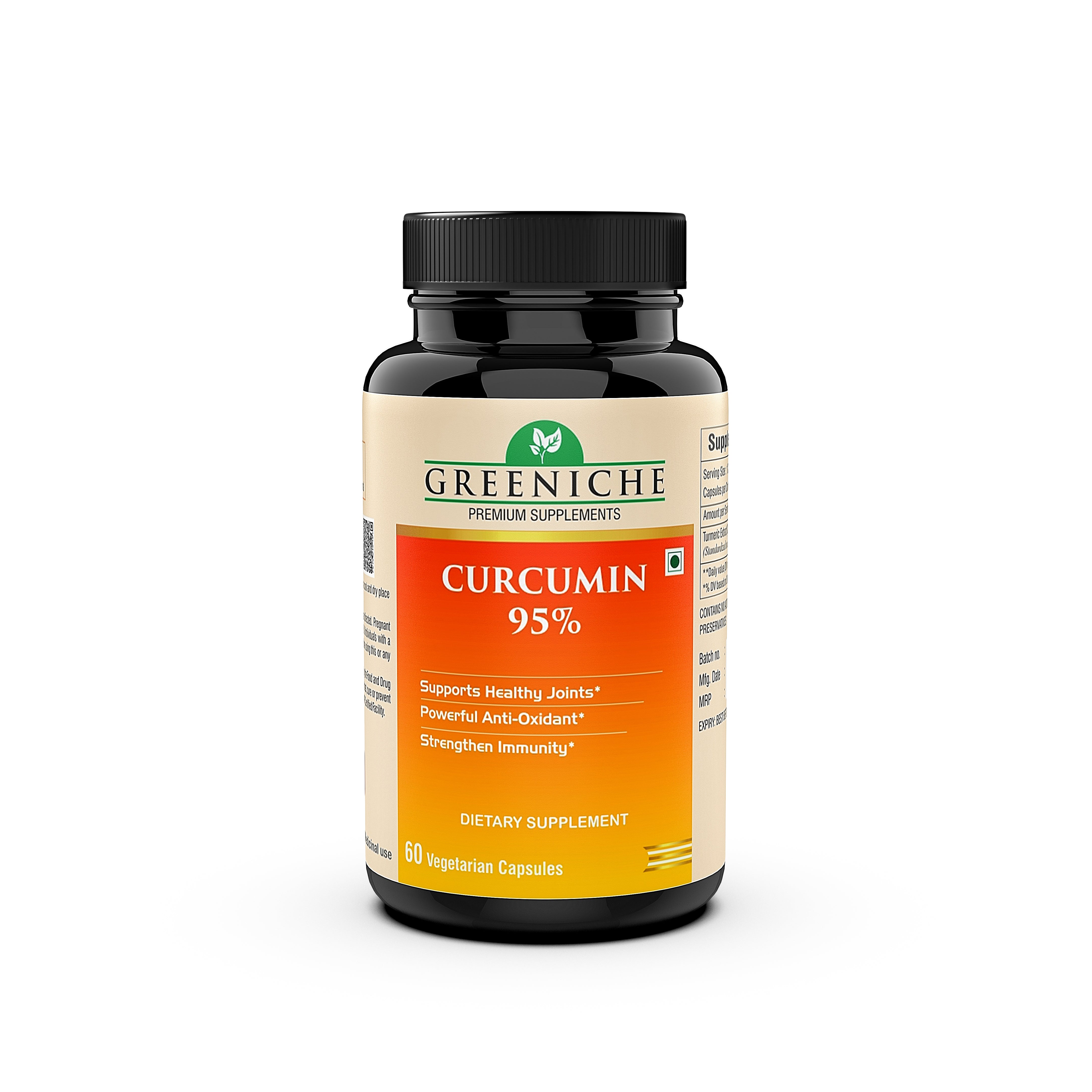 Greeniche Curcumin 95% Curcuminoids | Immune & Joint Support