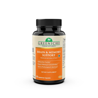 Greeniche Herbal Brain & Memory Support Capsules For Mind Wellness