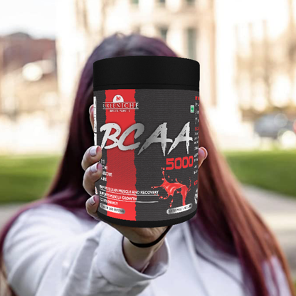 Greeniche BCAA for Men & Women | Ideal 2:1:1 Ratio | Muscle Recovery & Performance | Watermelon Flavor (210g)