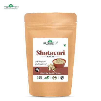 Greeniche Shatavari Powder – Natural Women’s Wellness & Hormonal Balance Support