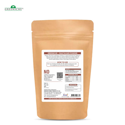 Greeniche Shatavari Powder – Natural Women’s Wellness & Hormonal Balance Support