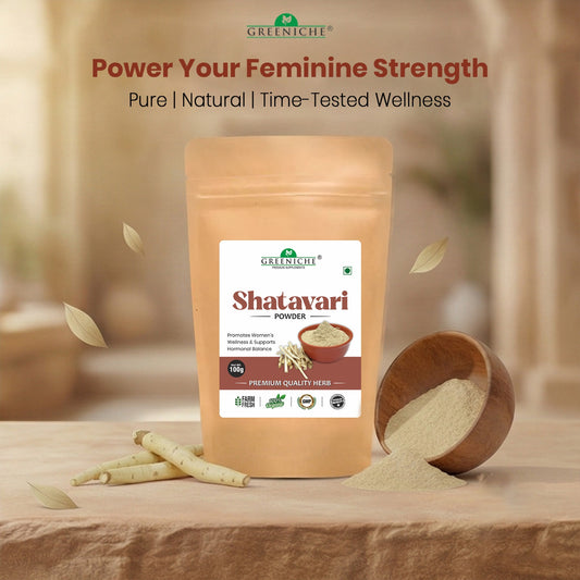 Greeniche Shatavari Powder – Natural Women’s Wellness & Hormonal Balance Support