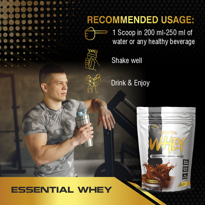 Greeniche Essential Whey Protein | 24g Protein with Digestive Enzymes