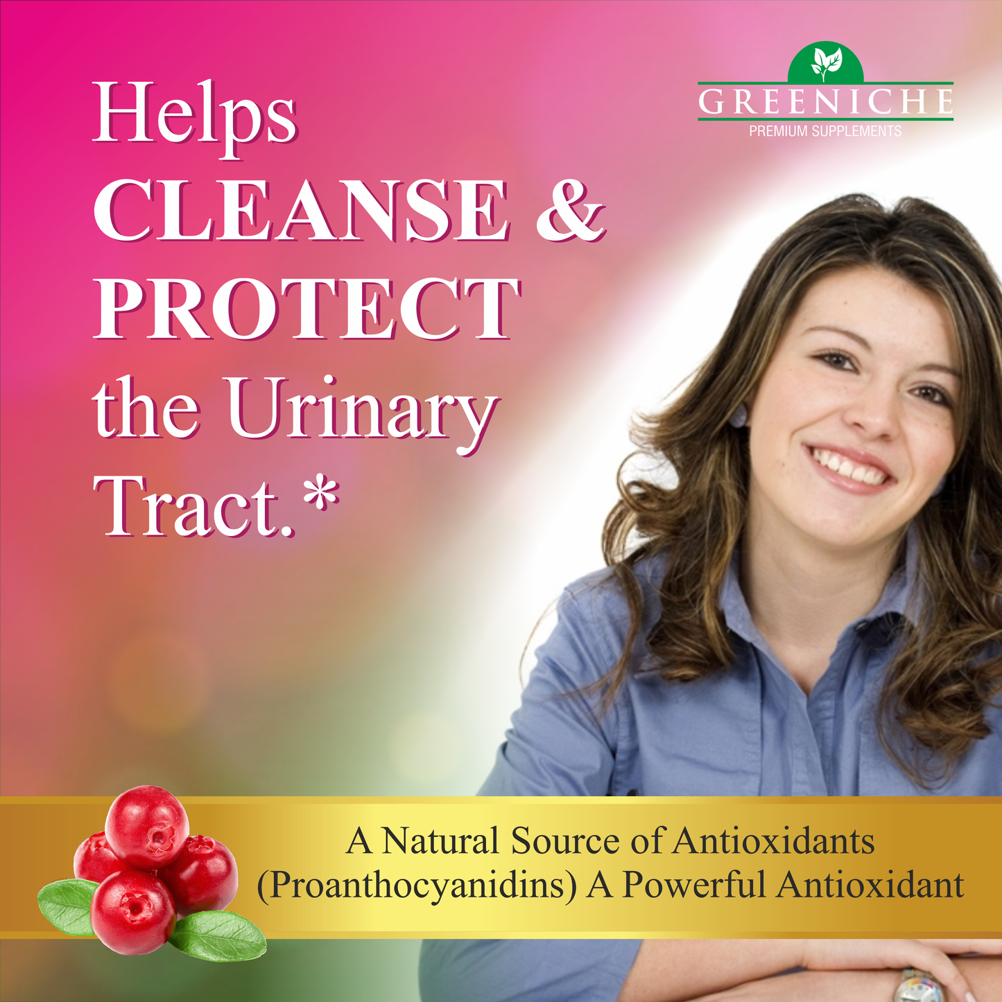 Greeniche Natural Cranberry Extract 500 Mg L Supports Urine Tract Health L Bladder Health L Support UTI Prevention