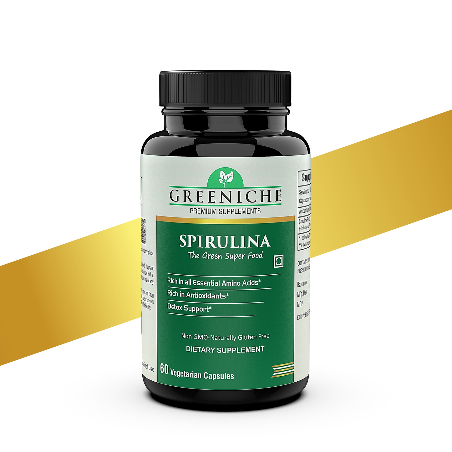 Greeniche Spirulina Superfood For Immunity, Antioxidant & Overall Wellness