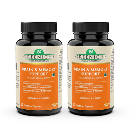 Greeniche Herbal Brain & Memory Support Capsules For Mind Wellness