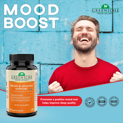 Greeniche Herbal Brain & Memory Support Capsules For Mind Wellness