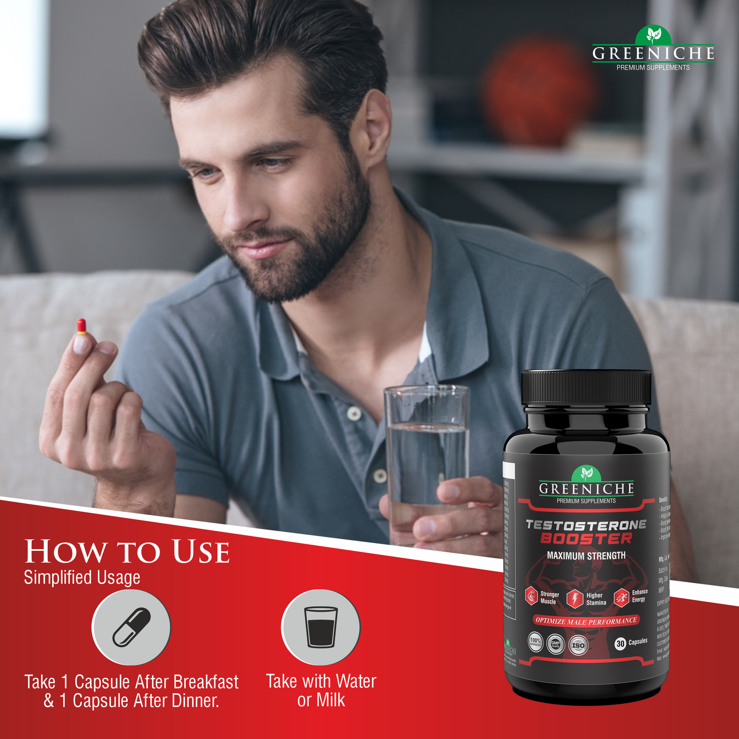 Greeniche Testosterone Booster For Men