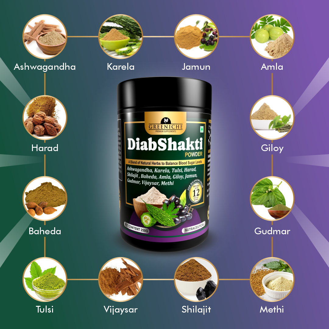 Greeniche DiabShakti Powder – Ayurvedic Support for Blood Sugar Management